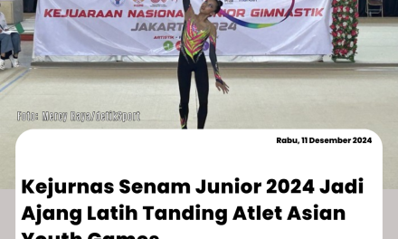 Kejurnas Senam Junior 2024 Jadi Ajang Latih Tanding Atlet Asian Youth Games